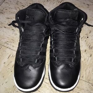 Black painted Jordans
